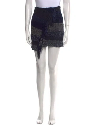 Pre-owned Acne Studios Printed Mini Skirt W/ Tags In Blue