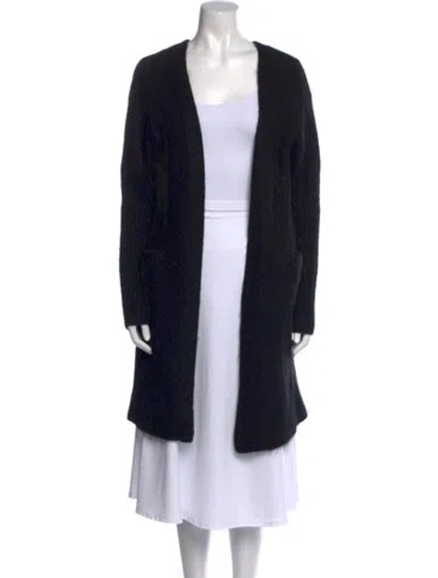 Pre-owned Acne Studios Printed Open Front Sweater In Black