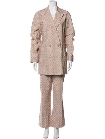 Pre-owned Acne Studios Printed Pantsuit In Neutral