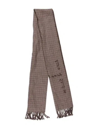 Pre-owned Acne Studios Printed Scarf In Brown