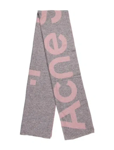 Pre-owned Acne Studios Printed Scarf In Pink