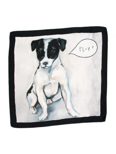 Pre-owned Acne Studios Printed Scarf W/ Tags In Black