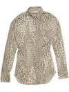 Acne Studios Button-up Printed Shirt In Grau