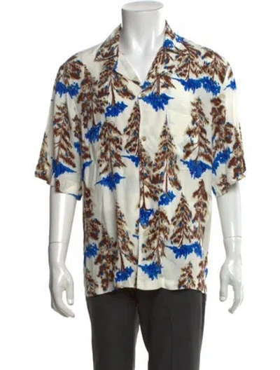 Pre-owned Acne Studios Printed Short Sleeve Shirt In Neutrals