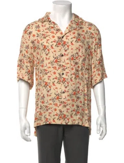 Pre-owned Acne Studios Printed Short Sleeve Shirt In Orange