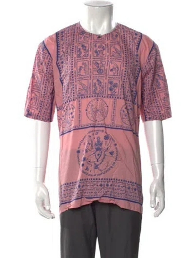 Pre-owned Acne Studios Printed Short Sleeve Shirt In Pink