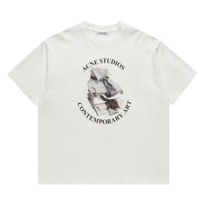 Pre-owned Acne Studios Printed Short-sleeve T-shirt 'off White' | Women's Size M