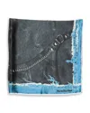 Acne Studios Printed Silk Scarf In Black