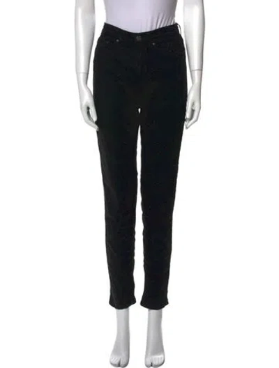 Pre-owned Acne Studios Printed Skinny Leg Pants In Black