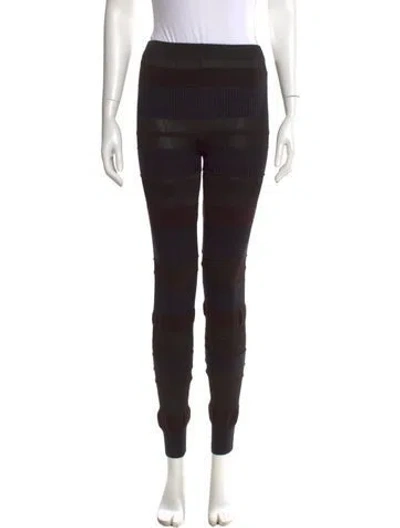 Pre-owned Acne Studios Printed Skinny Leg Pants In Black