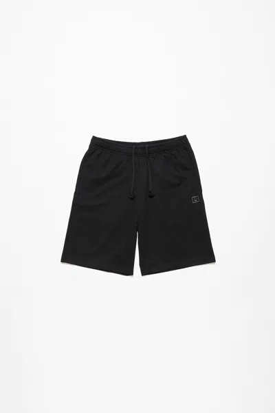 Acne Studios Printed Sweat Shorts In Black