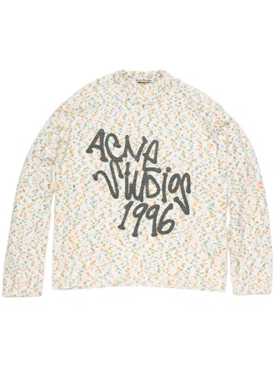 Acne Studios Printed Sweater In White