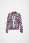 Acne Studios Printed Sweater In Orchid Purple,multi