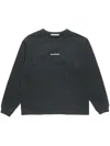 Acne Studios Printed Sweatshirt In Black