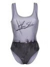 Acne Studios Women Printed Swimsuit In Black