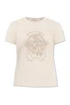 Acne Studios Etza Printed Cotton Jersey T-shirt In Djo Faded Grey