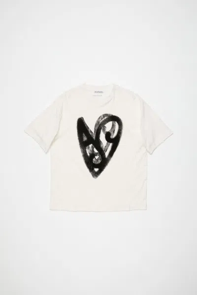 Acne Studios Printed T-shirt In Optic White