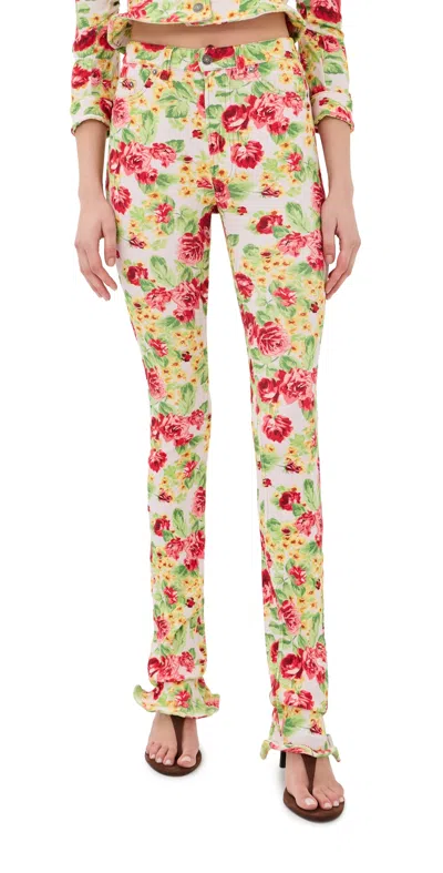 Acne Studios Printed Trousers Pink/multi