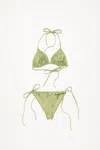 Acne Studios Printed Two-piece Swimwear In Sage Green