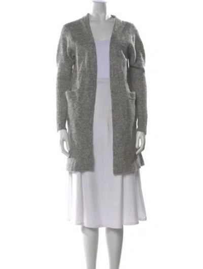 Pre-owned Acne Studios Printed V-neck Sweater In Gray