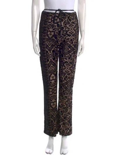 Pre-owned Acne Studios Printed Wide Leg Pants In Neutral