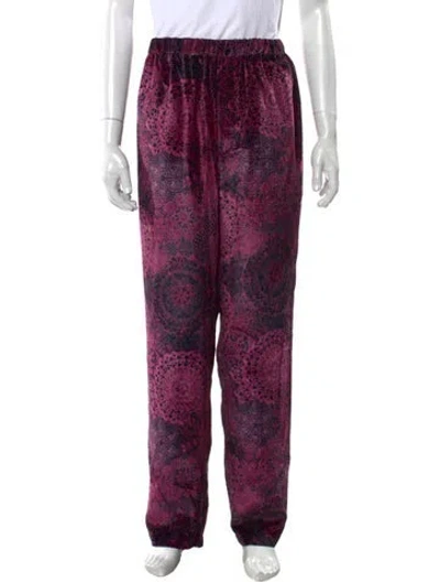 Pre-owned Acne Studios Printed Wide Leg Pants W/ Tags In Purple
