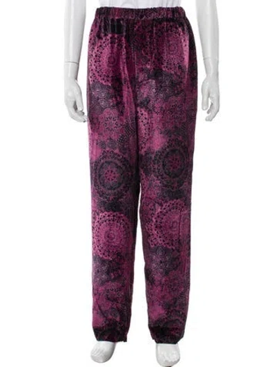Pre-owned Acne Studios Printed Wide Leg Pants W/ Tags In Purple