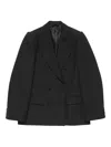 Acne Studios Puff-sleeve Double-breasted Jacket In Black