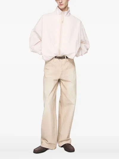 Acne Studios Puff-sleeve Zip-up Jacket In Neutral