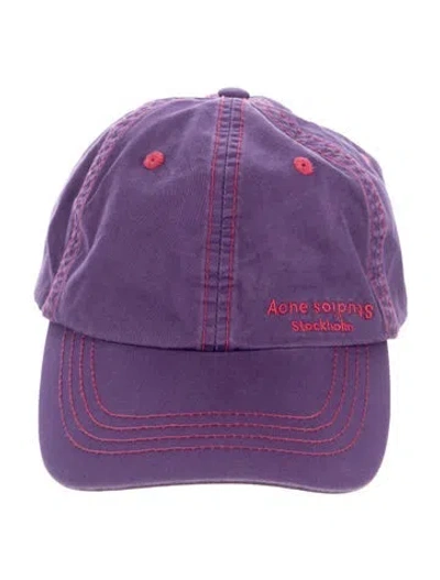 Pre-owned Acne Studios Purple Baseball Cap With Tags