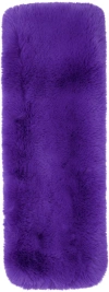 Acne Studios Purple Furry Scarf In Ada Purple
