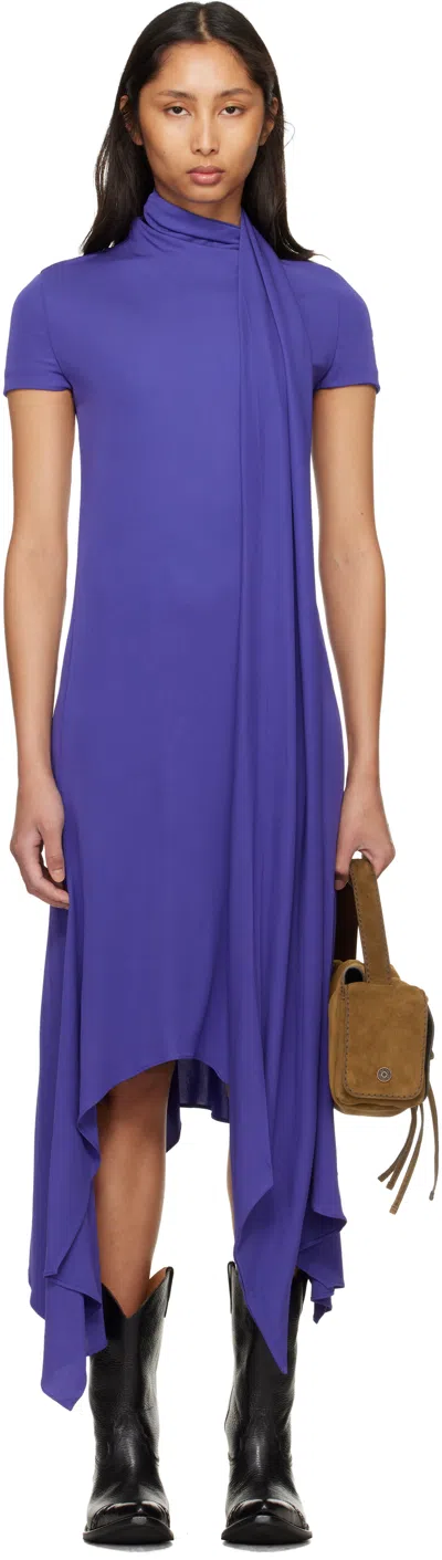 Acne Studios Purple Layered Midi Dress