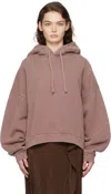 Acne Studios Purple Logo Patch Hoodie In Adb Plum Purple