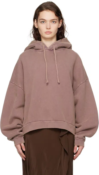 Acne Studios Purple Logo Patch Hoodie In Adb Plum Purple