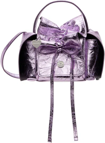 Acne Studios Purple Multipocket Mini Bag In Adh Lavender Purple