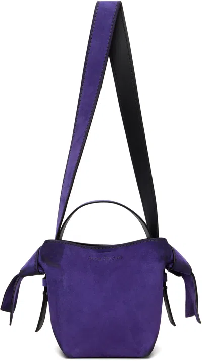 Acne Studios Purple Musubi Mini Suede Crossbody Bag