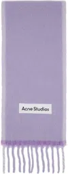 Acne Studios Purple Narrow Wool Mohair Scarf