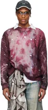 Acne Studios Pull Ajouré In Ad8 Dark Purple