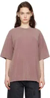 Acne Studios Purple Relaxed Fit Crew Neck T-shirt In Adb Plum Purple