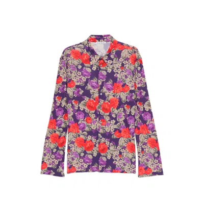 Acne Studios Men Floral Print Shirt In Multi