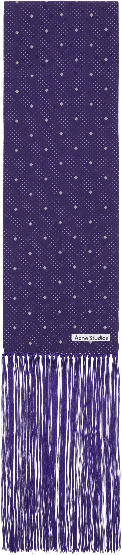 Acne Studios Purple Silk Scarf