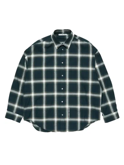Acne Studios Putton-up Shirt In Green