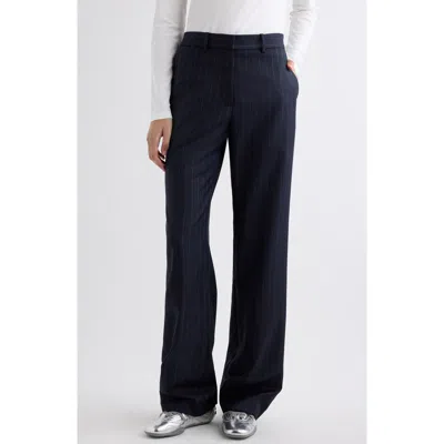 Acne Studios Pyxano Wide Leg Wool Pants In Multi