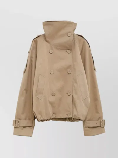 ACNE STUDIOS RAINCOAT WITH BELTED WAIST AND HIGH COLLAR