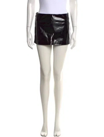 Pre-owned Acne Studios Raw-edge Trim Mini Skirt In Black
