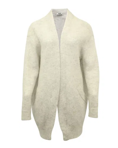 Pre-owned Acne Studios Raya Cardigan In Cream Wool In White