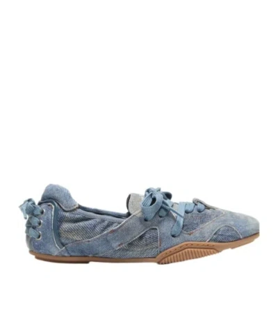 Acne Studios Rear Drawstring Detailing Trainers In Gray