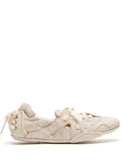 Acne Studios Sneakers Mit Kordelzug Hinten In Nude