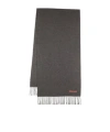 Acne Studios Rectangular Scarf With Fringes In Black