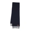 Acne Studios Rectangular Scarf With Fringes In Black